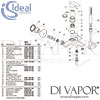 Ideal Standard Connect Air Concept Air Exposed Magnetic Grey Bath Shower Mixer Spares